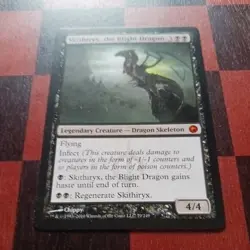 Mtg Skithiryx, the Blight Dragon LP Scars of Mirrodin 79/249 Mythic Black Dragon - Image 2