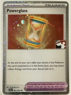 Powerglass 063/064 SFA Prize Pack Play! Pokemon Cosmo Holo Stamped Near Mint NM - Image 1
