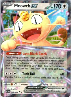 Meowth ex 062/088 Double Rare Perfect Order Pokemon Holo Near Mint - Image 1