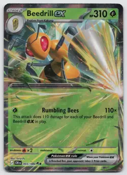 Beedrill ex 003/086 Double Rare Chaos Rising Pokemon Near Mint - Image 1