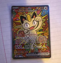 Meowth ex 121/088 Perfect Order Special Illustration Rare Full Art Holo English - Image 1