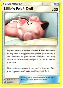 Lillie's Poke Doll 197/236 Uncommon Cosmic Eclipse Pokemon Near Mint - Image 1