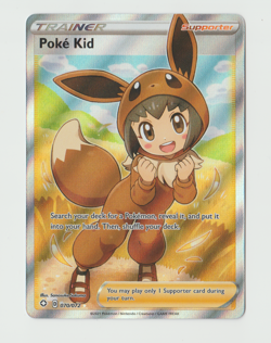 Pokemon TCG - Poke Kid 070/072 Shining Fates Full Art Trainer NM/MINT - Image 1