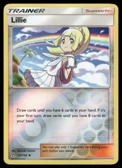 Lillie 125/156 Uncommon Ultra Prism Pokemon Reverse Holo Near Mint - Image 1