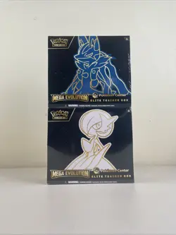 Pokemon Center Mega Evolution Lucario Gardevior Elite Trainer Box ETB box damage - Image 1