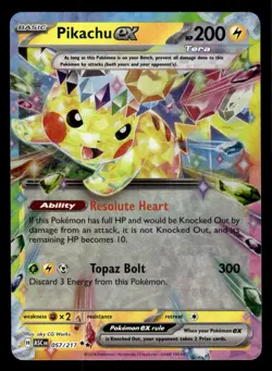 Pokemon TCG #057/217 Pikachu EX Ascended Heros - Image 1