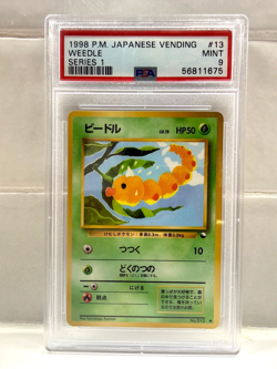 PSA 9 Weedle #13 Japanese Vending Series 1 Pokemon 1998 - Image 1