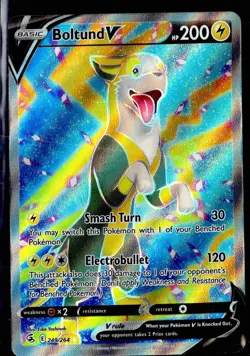 Boltund V 249/264 Ultra Rare Fusion Strike Pokemon Holo Near Mint - Image 1