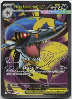 Mega Sharpedo ex 113/094 Ultra Rare Phantasmal Flames Pokemon NM/M - Image 1