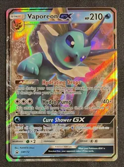 Vaporeon GX SM172 Sun & Moon Holo Pokemon TCG PROMO - Image 1