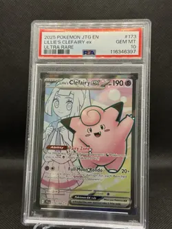 Pokemon TCG 2025 Lillie's Clefairy ex 173/159 SV09 Holo Ultra Rare PSA 10 - Image 1