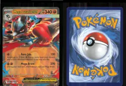 Mega Lucario ex 012 Holo Promo ME: Mega Evolution Promo Pokemon Near Mint - Image 3