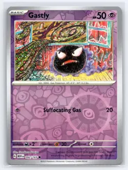 Gastly 092/165 Common 151 Pokemon Reverse Holo Near Mint - Image 1