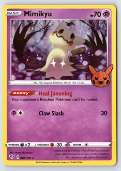 Mimikyu 081/189 Holo Promo Trick or Trade BOOster Pokemon Near Mint - Image 1
