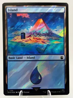 MTG Island with TARDIS (SURGE FOIL) #1159 Universes Beyond: Doctor Who NM - Image 1