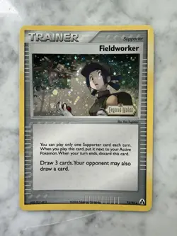Pokemon TCG Fieldworker EX Legend Maker 73/92 Reverse Holo Stamped LP+/NM SWIRL - Image 1
