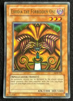 Yugioh Exodia the Forbidden One LOB-124 Unlimited Legend of Blue Eyes NM-LP - Image 2