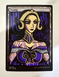 Magic The Gathering, Hand Painted Liliana Vess #2, Swamp. - Image 1