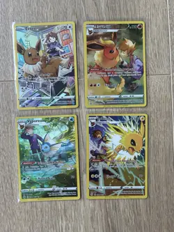 Flareon/Vaporeon/Jolteon/Eevee TG01/02/04/11-Pokemon Brilliant Stars Bundle- NM - Image 1