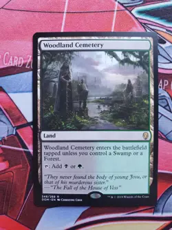 MTG Magic the Gathering Woodland Cemetery (248/296) Dominaria LP - Image 2