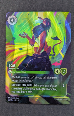 Disney Lorcana TCG Scar - Vengeful Lion Enchanted Shimmering Skies 212/204 EN - Image 1