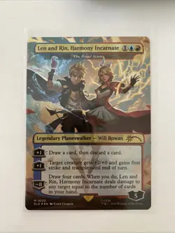 Len and Rin Harmony Incarnate The Royal Scions Foil Secret Lair SLD Hatsune Miku - Image 1