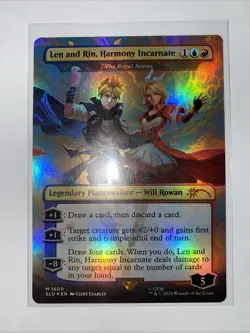 Len and Rin Harmony Incarnate The Royal Scions Foil Secret Lair SLD Hatsune Miku - Image 2