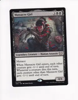 MAGIC THE GATHERING MTG COMMANDER: DUSKMOURN MASSACRE GIRL - Image 1