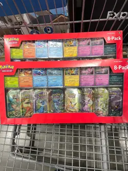 Costco Pokemon Prismatic Evolutions 8 Mini Tins 2 Pack - Image 1