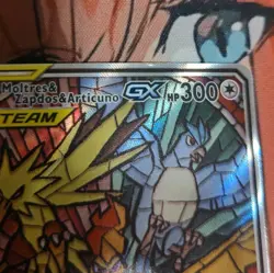 2019 Pokemon Moltres & Zapdos & Articuno GX SM210 Hidden Fates Alt Art Promo- LP - Image 2