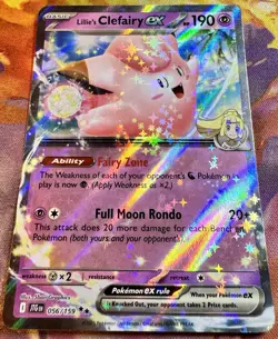 Pokemon Lillie's Clefairy ex 056/159 HOLO Double Rare JOURNEY TOGETHER 2025 MINT - Image 2