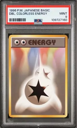 PSA 9 MINT Double Colorless Energy 1997 Japanese Pokemon TCG Base Set Trainer - Image 1