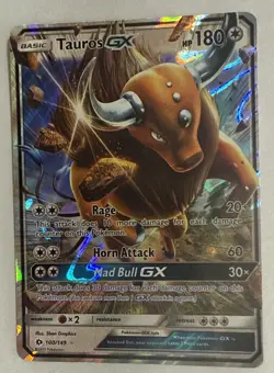 Tauros GX 100/149 - Sun & Moon Base Set Full Art Holo - Pokemon TCG 2017 NM - Image 3