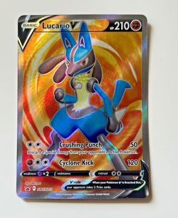 Lucario V SWSH213 - Full Art Holo - Pokemon Sword & Shield Promo - NM - Image 1