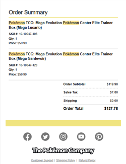 Presale Pokemon TCG Mega Evolution Pokemon Center Elite Trainer Box ETB Set of 2 - Image 2