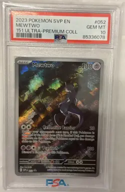 PSA 10 Gem Mint Pokemon TCG Mewtwo SVP Black Star Promos SVP052 Regular Promo - Image 1