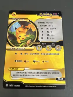 Pokemon ID Chinese Pikachu Black & Gold Holo - Image 2
