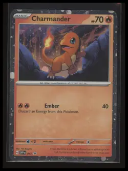 Pokemon Card Charmander 151 Black Star Promo 2023 SVP 047 NM-Mint with Swirl - Image 1