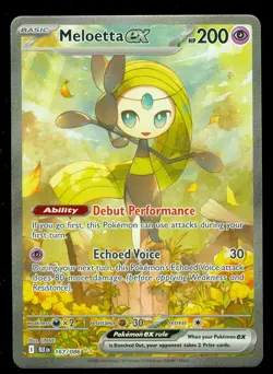 Pokemon MELOETTA EX 167/086 - Black Bolt - SPECIAL ILLUSTRATION RARE - Card A - Image 1