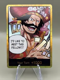 One Piece: Carrying On His Will (OP13) Gol.D.Roger Gold DON!! Card - Image 1