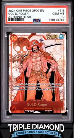 2024 One Piece Emperors In The New World OP09 Gol D. Roger Alt Art PSA 10 BNB471 - Image 1