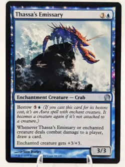 Thassa's Emissary #68 Theros Enchantment Crab Magic Card In Protective Sleeve - Image 1