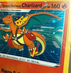 Special Delivery CHARIZARD #SWSH075 Set Pokemon Center UK Promo 2 SWIRLS NM - Image 3