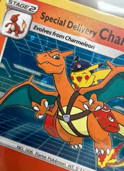 Special Delivery CHARIZARD #SWSH075 Set Pokemon Center UK Promo 2 SWIRLS NM - Image 4