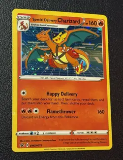 2020 Special Delivery Charizard Pokemon Center Exclusive Promo SWSH075 NM-Mint - Image 2