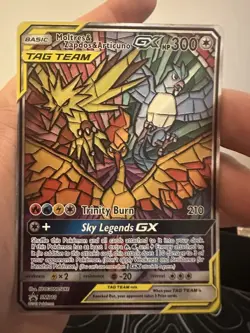 Pokemon Company Moltres & Zapdos & Articuno GX SM210 Holo Promo TAG TEAM 300HP - Image 3