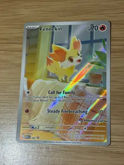 Pokemon TCG Fennekin 080 Promo Pokemon Center stamped - Image 1