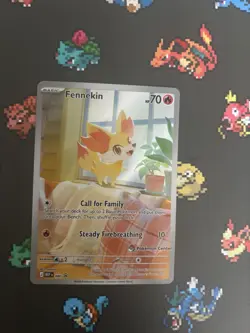 Pokemon TCG Fennekin 080 Pokemon Center Stamped Black Star Promo Card - Image 1