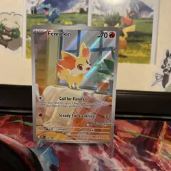 Pokemon TCG Fennekin 080 Promo Pokemon Center stamped - Image 1
