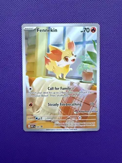 Pokemon TCG Chaos Rising Fennekin Pokemon Center 080 Stamped Promo Card - Image 1